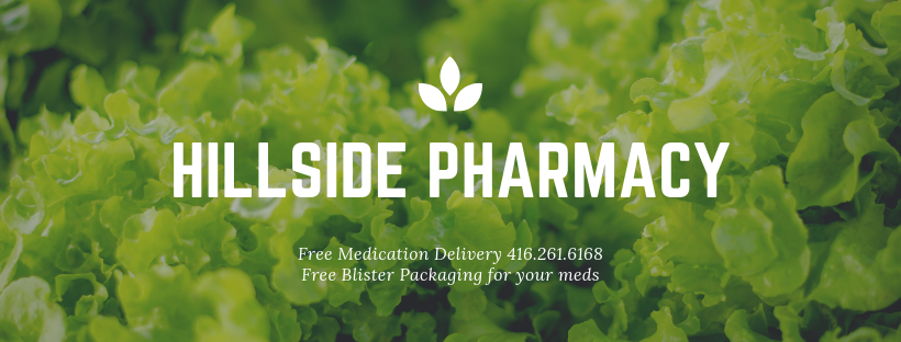 Hillside Pharmacy — free medication delivery and free blister packaging, 416-261-6168